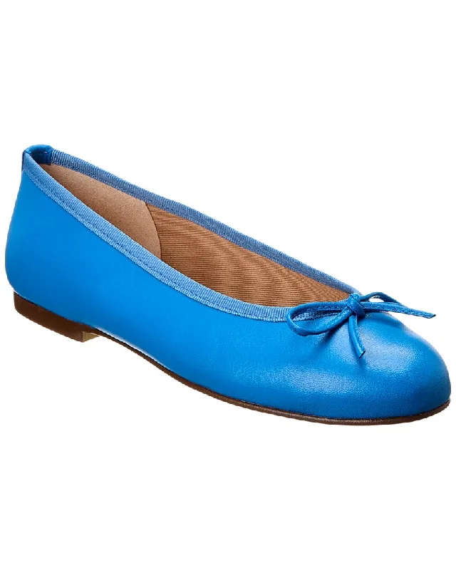 Take Action French Sole Emerald Leather Flat