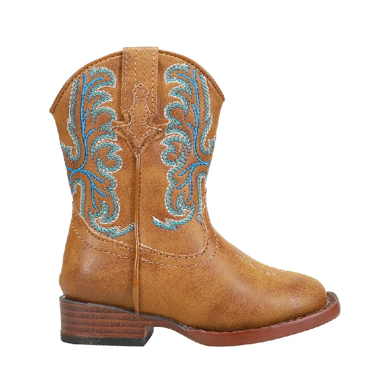 Savings Event Patrick Tooled-Inlay Square Toe Cowboy Boots (Toddler)