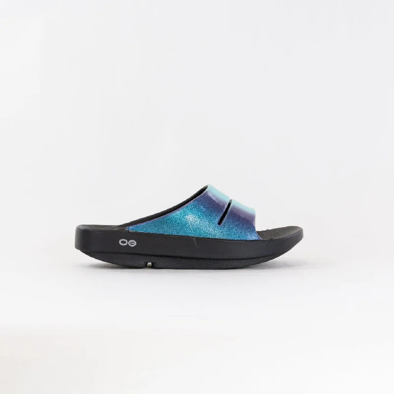 Now or Never OOFOS OOahh Luxe Slide Sandal (Women's) - Atlantis