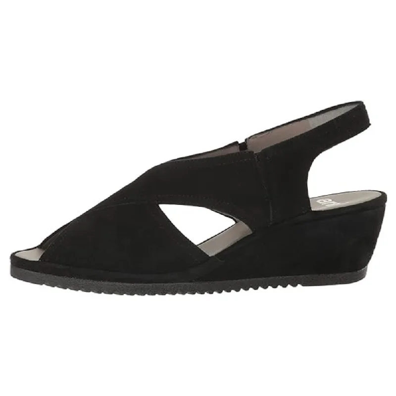 Special Buy Ara Camila Black Suede Sandal (Women's)