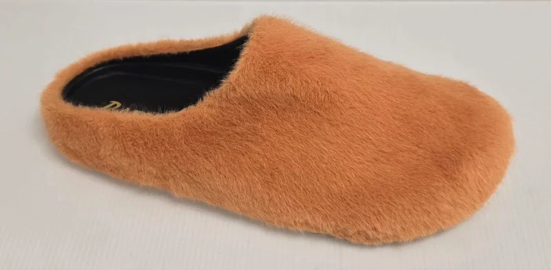 Weekend Wonders Await! FURRY10 - ORANGE CALFSKIN HAIR SANDALS