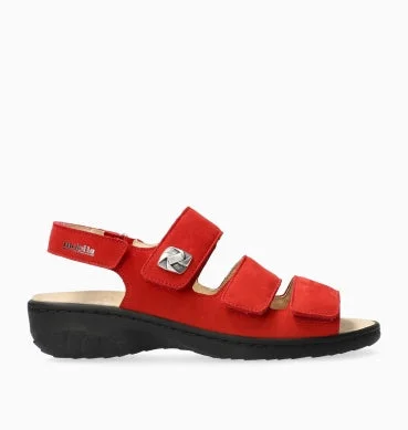 Special Offer Giorgina Walking Sandal with Full Orthotic in Scarlet CLOSEOUTS