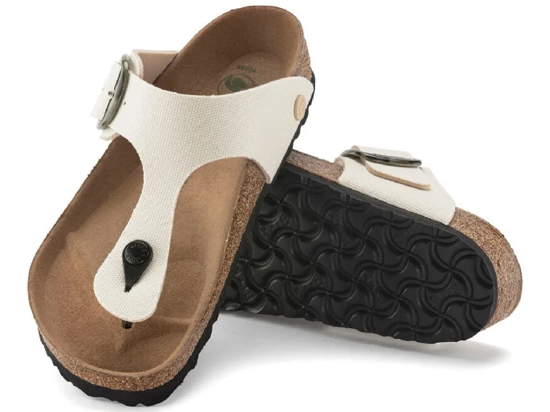 Lowest Price Birkenstock: Gizeh Big Buckle Eggshell Canvas Regular Width