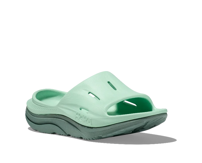 Overstock Sale Hoka All Gender/Unisex Ora Recovery Slide 3 Color: Mist Green/Trellis