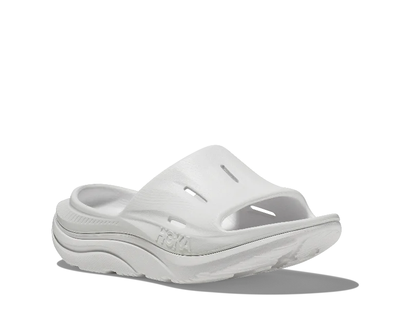 Don't Miss Out Hoka All Gender/Unisex Ora Recovery Slide 3 Color: White/White
