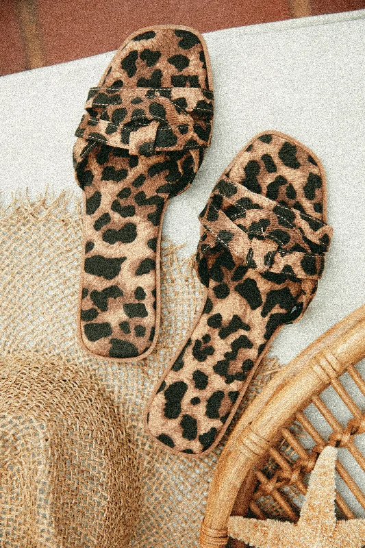 Super Deal Maile Slip On Sandals - Leopard