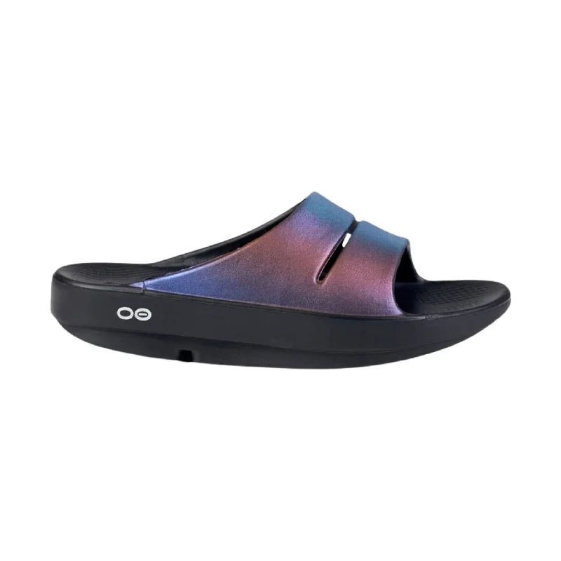 Online Deal OOfos Women's OOahh Luxe Slide - Midnight Spectre
