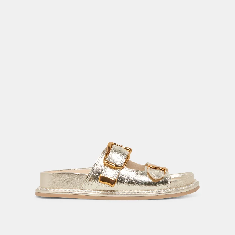 Savings Event SEVANA SANDALS LIGHT GOLD DISTRESSED LEATHER