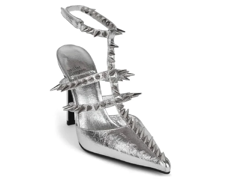 Extra Discount Step-On-It in Silver by Jeffrey Campbell